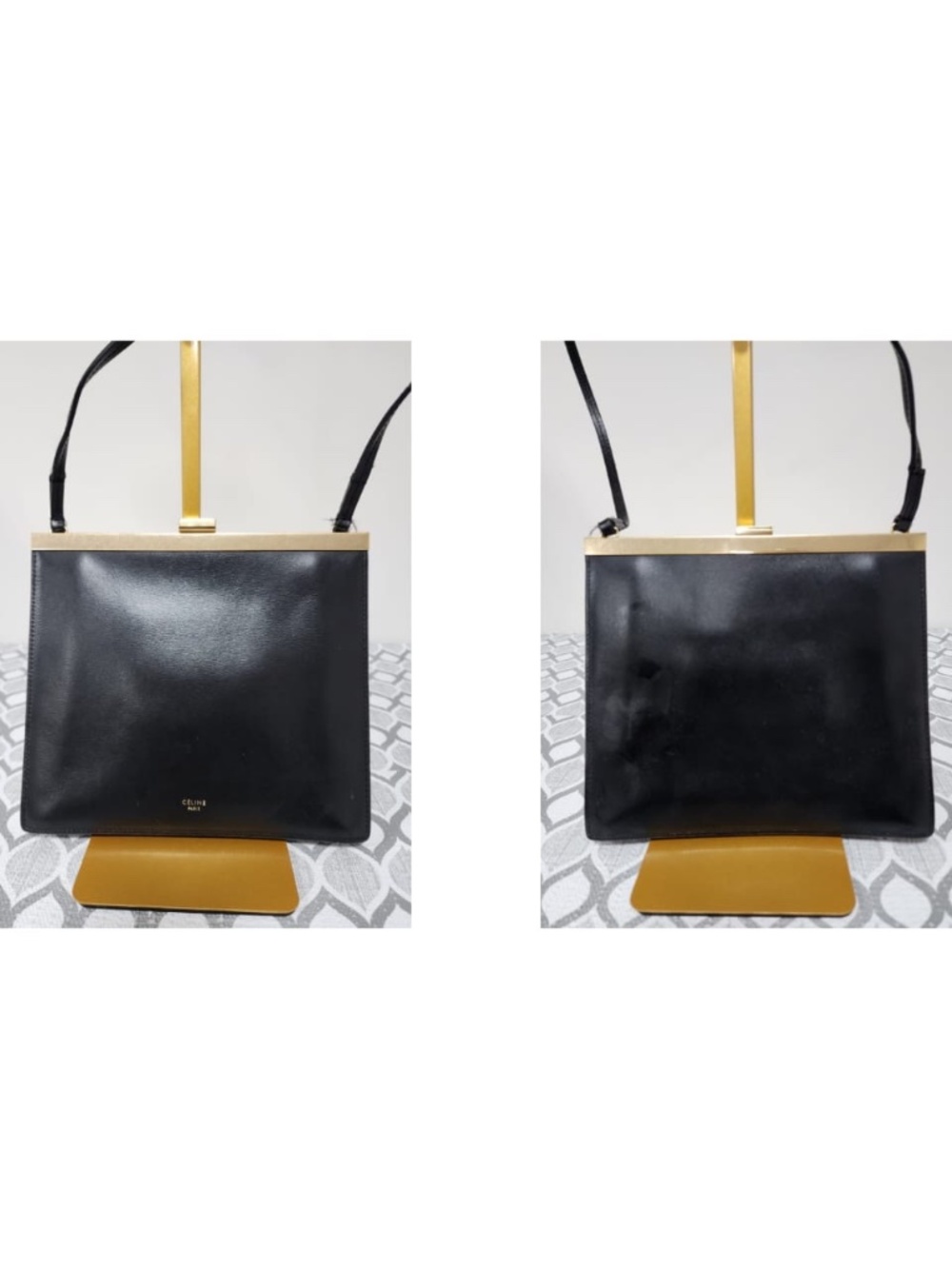 Authentic Céline Small Clasp Bag Black - Picture 9 of 13